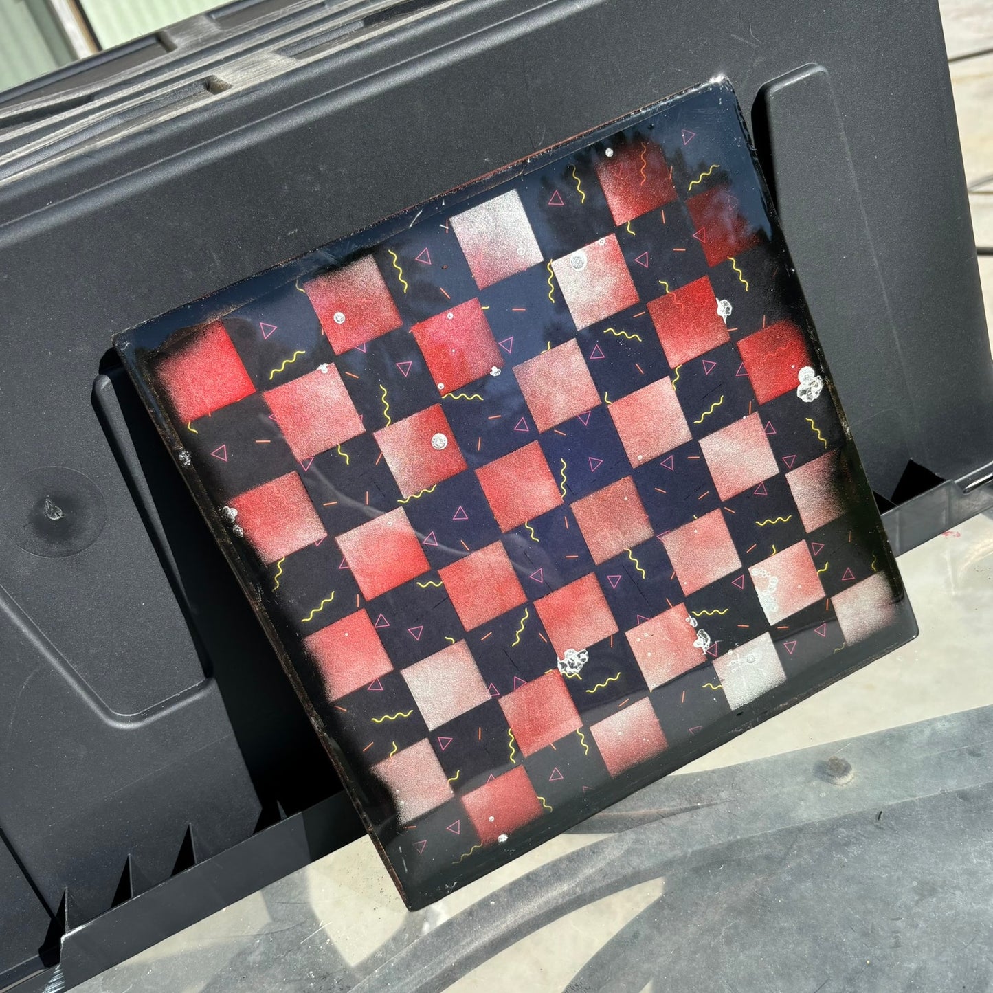 Space Party - Resin Coated Chess Board