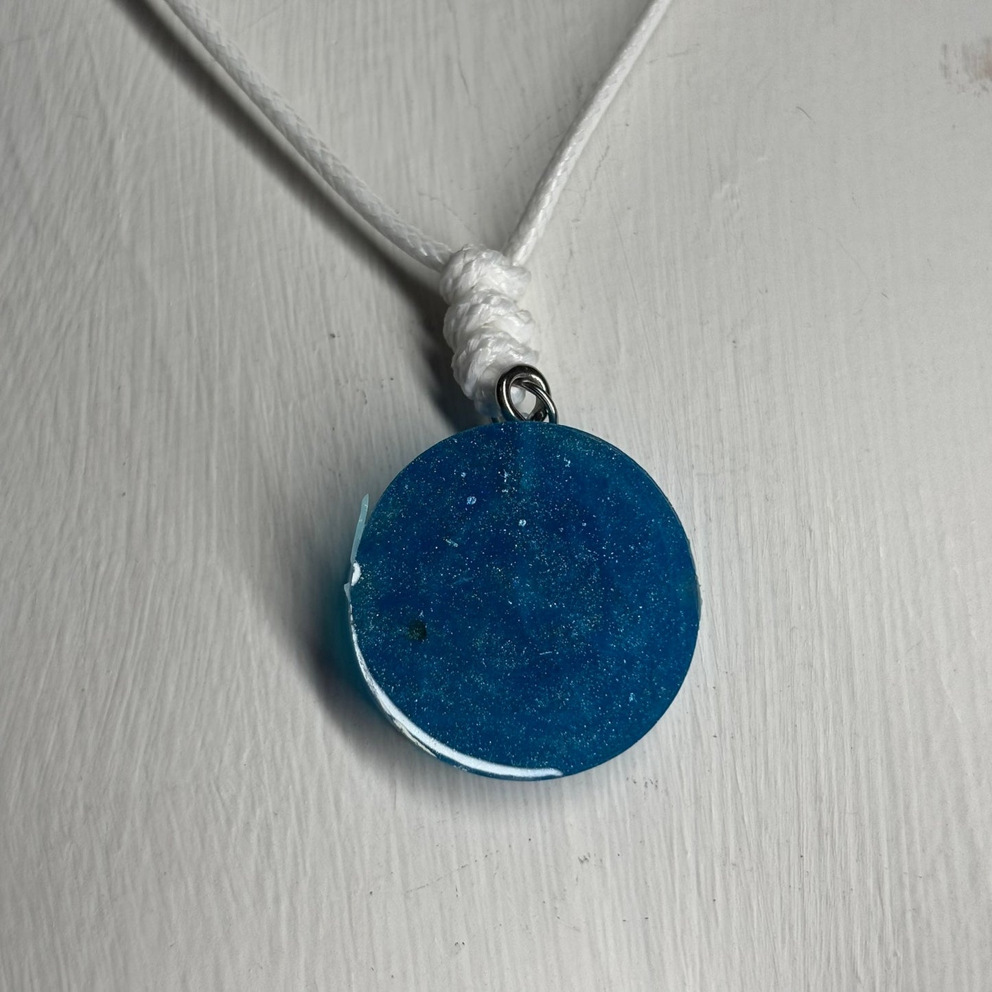 Blue Knight - Handmade Resin Chess Necklace