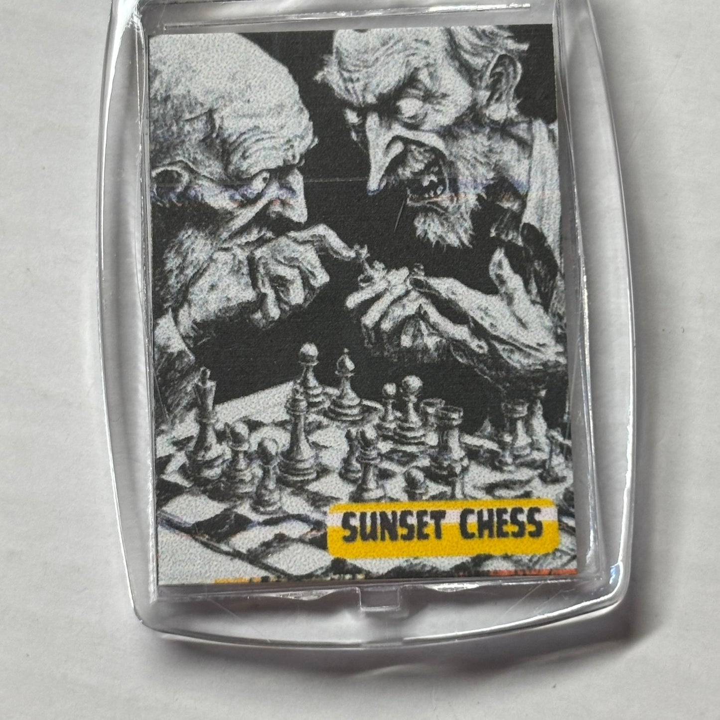 Angry Gramps - Chess  Photo Keychain