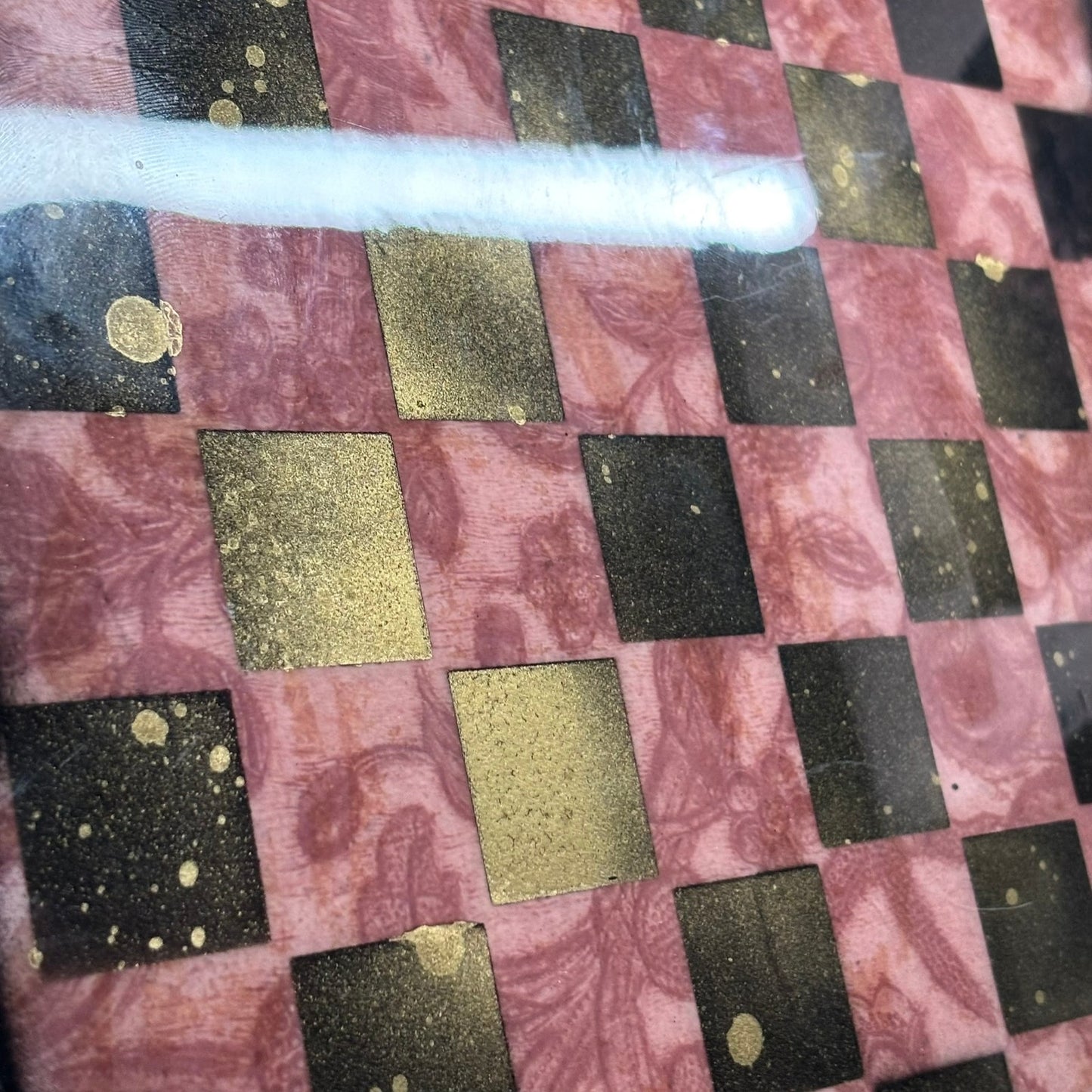 Vintage Mystic Flower - Resin Coated Chess Board