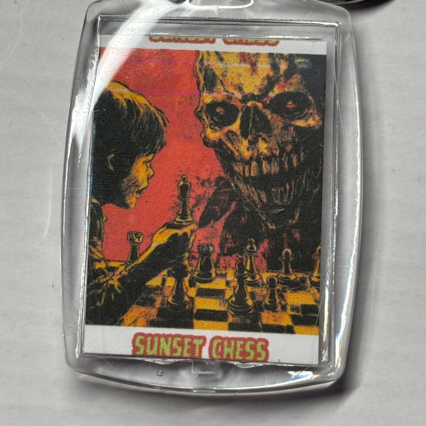 Fearful Game - Chess  Photo Keychain