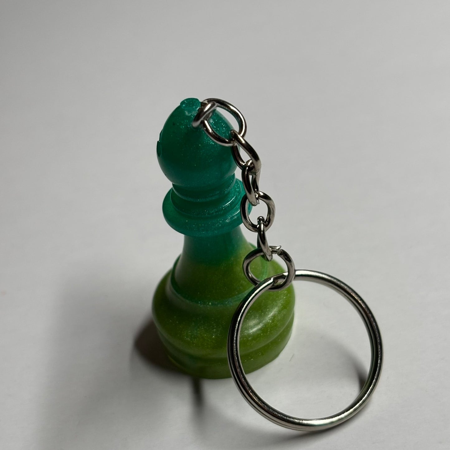 Two Toned Green - Handmade Resin Keychain