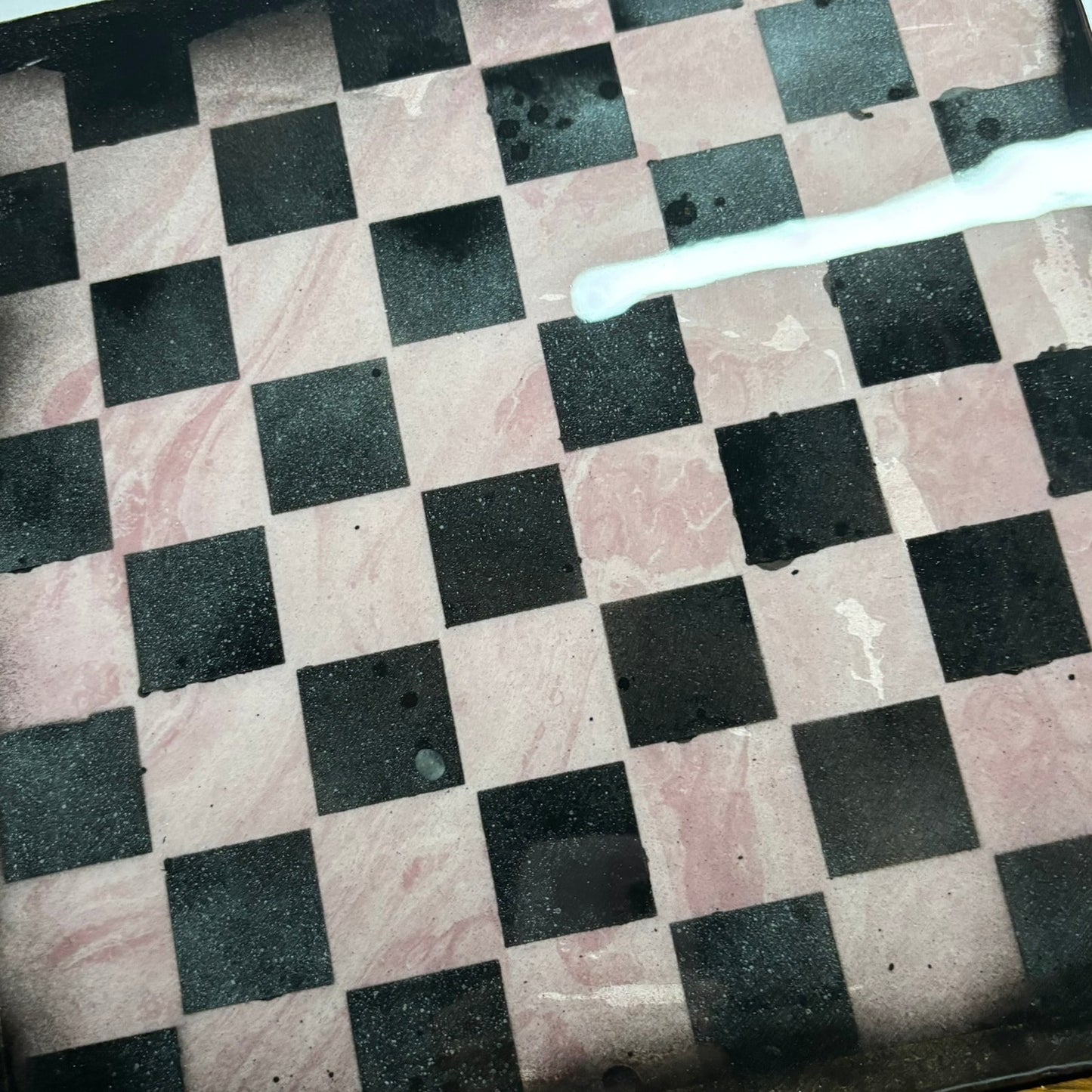 Soft Pink - Resin Coated Chess Board