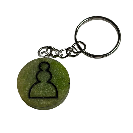 Green Apple Pawn Handmade Resin Keychain - Flat Edition