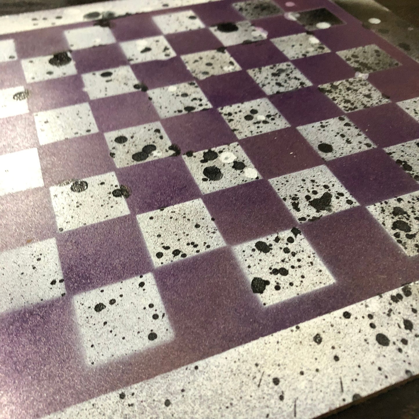 Speckled Purple - Painted Chess Set