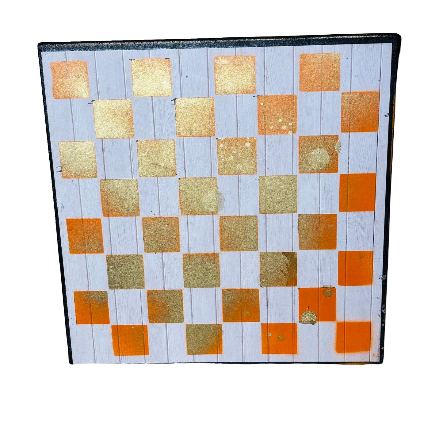 Golden Orange White - Scrapbook Chess Board