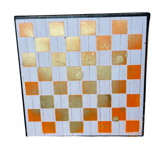 Golden Orange White - Scrapbook Chess Board