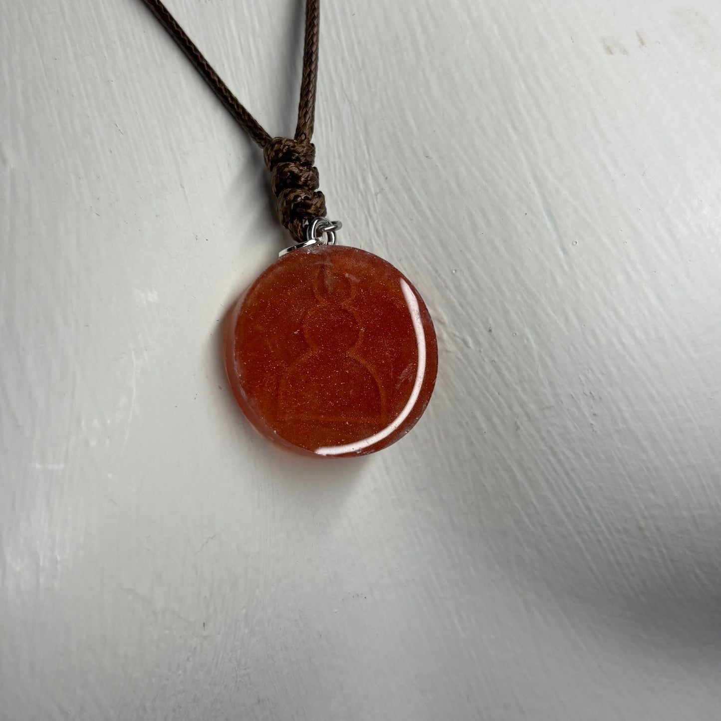 Vintage Red Pawn - Handmade Resin Chess Necklace