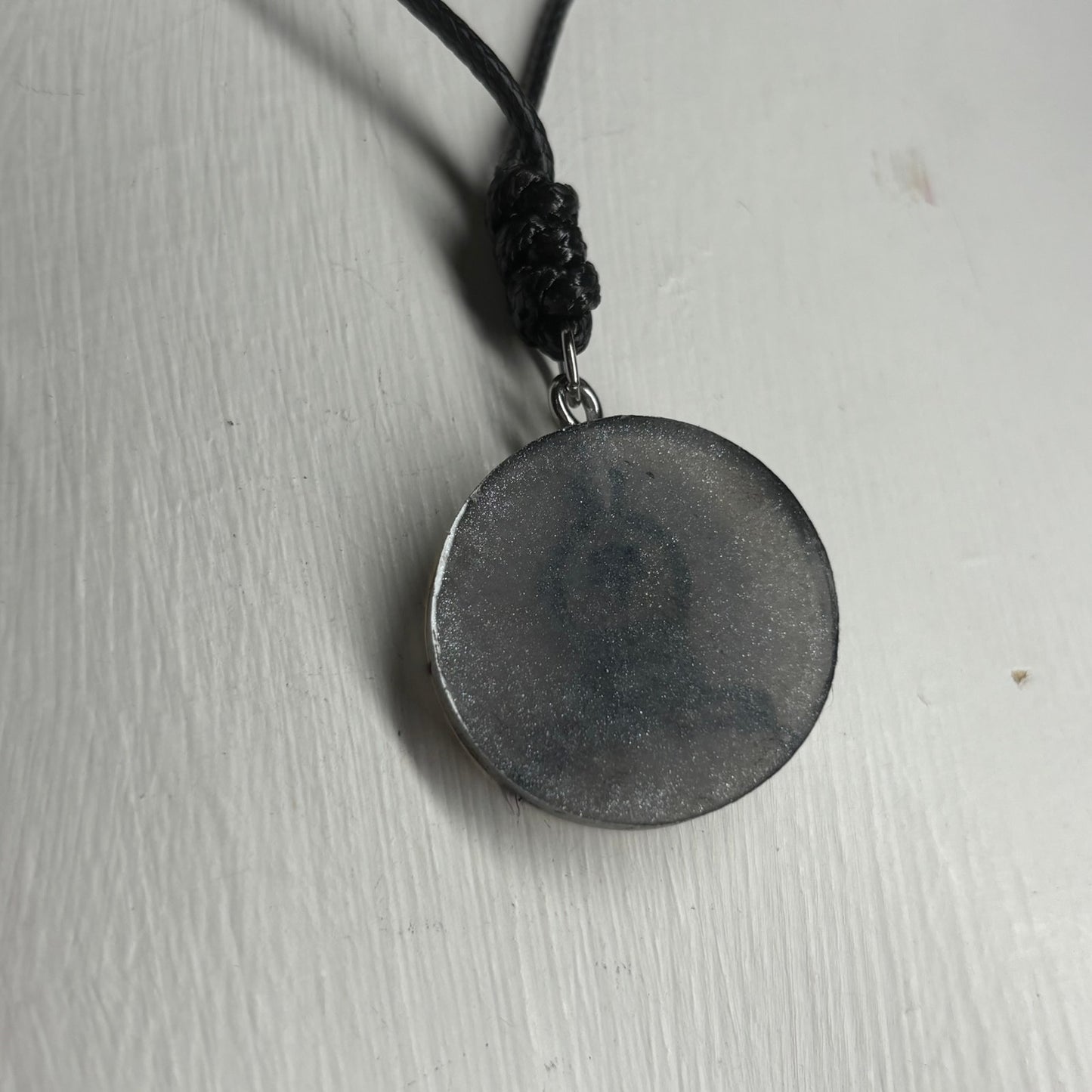 Silver Bishop - Handmade Resin Chess Necklace