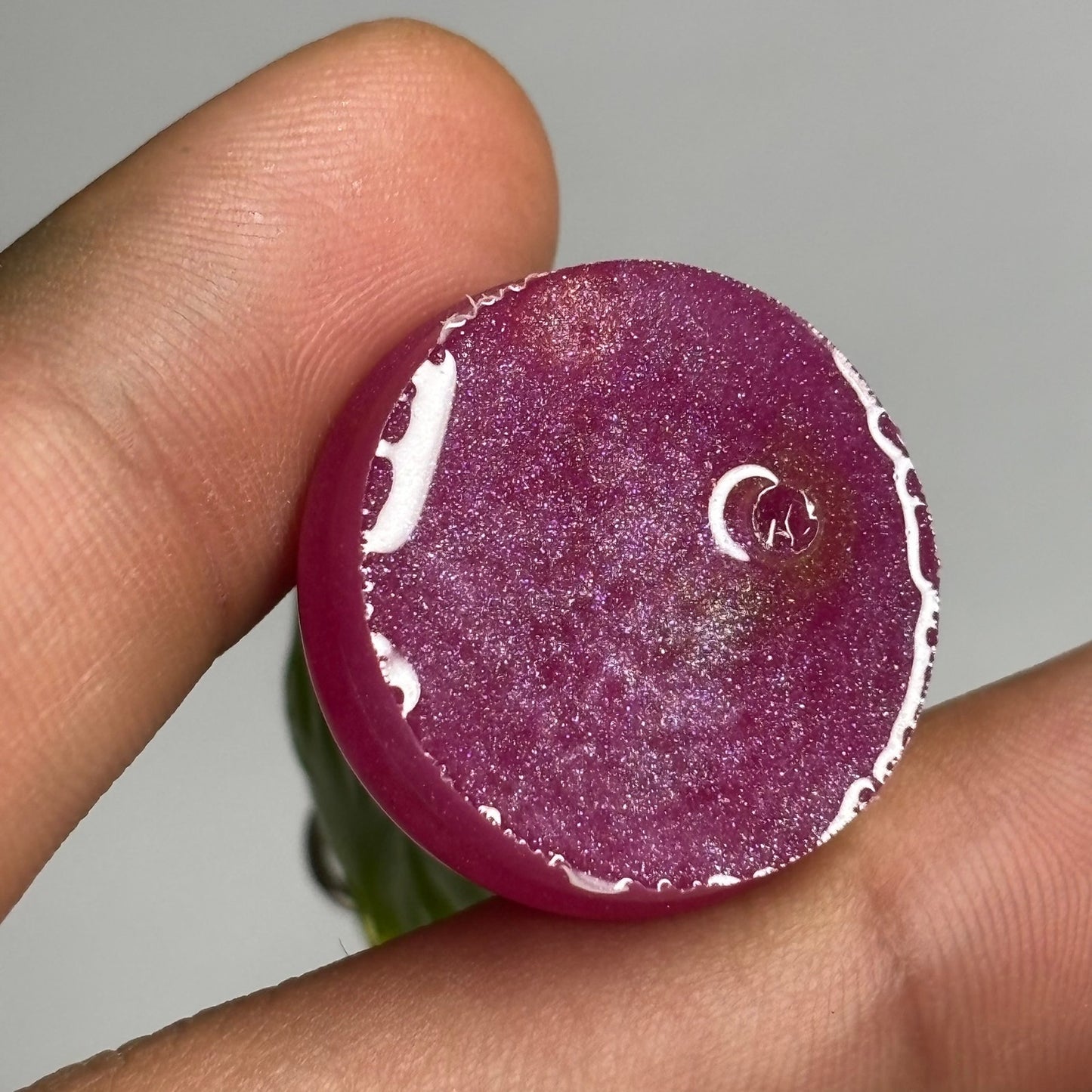 Green/Pink Knight - Handmade Resin Keychain