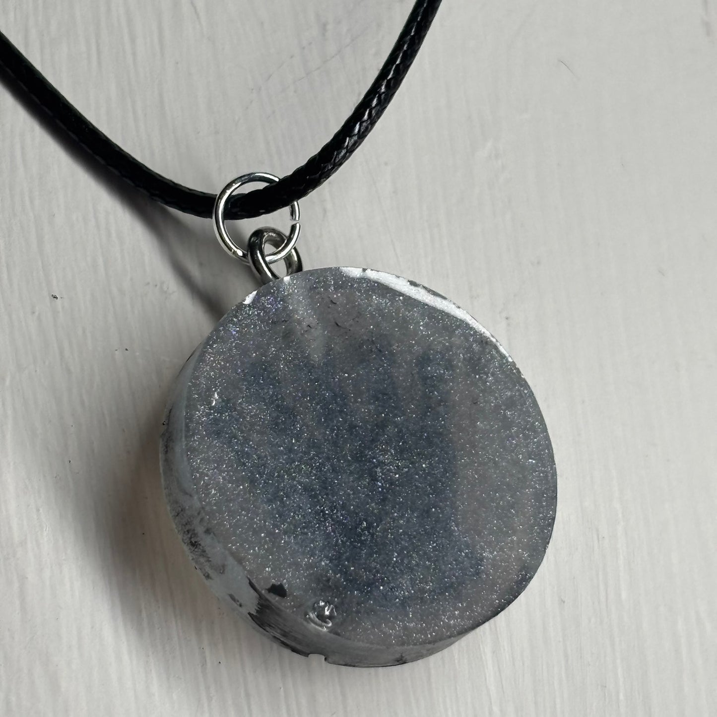 Silver Queen - Handmade Resin Chess Necklace