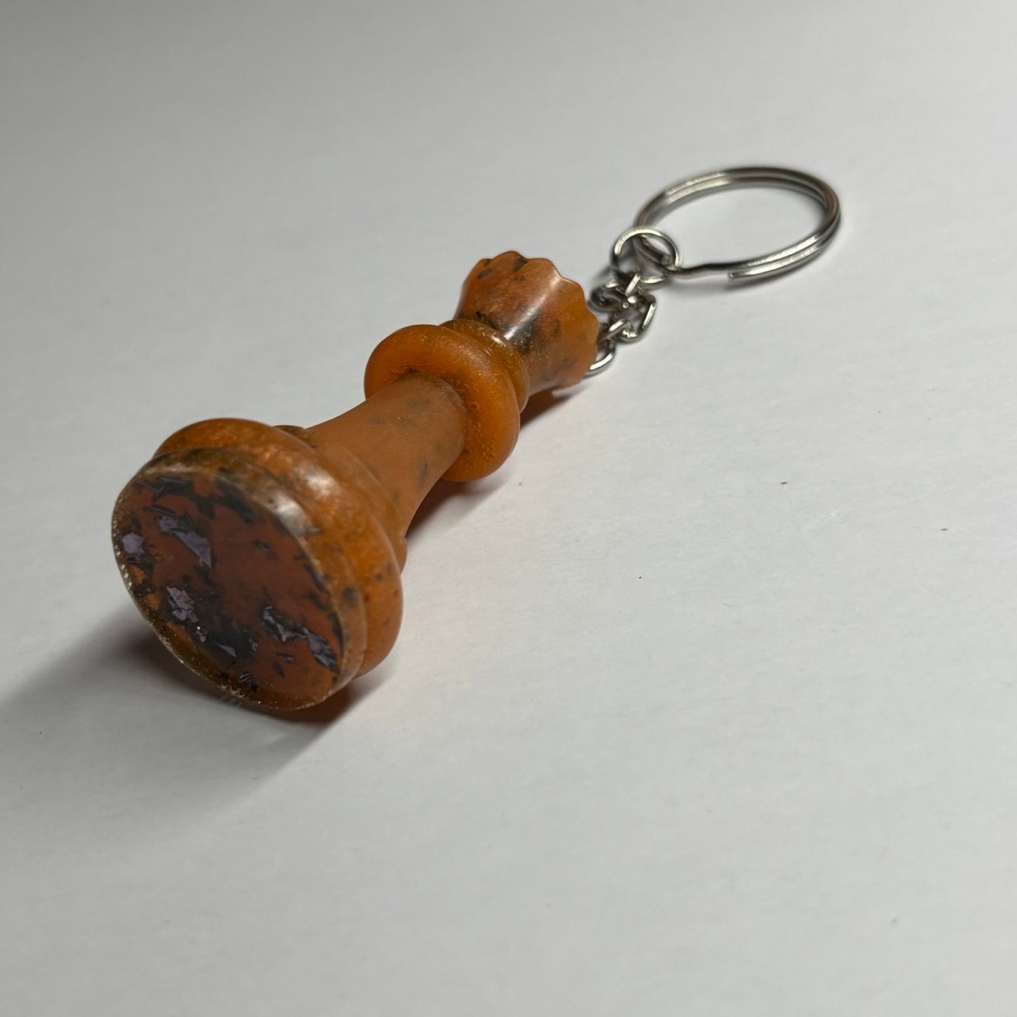 Orange Crystal Queen - Handmade Resin Keychain