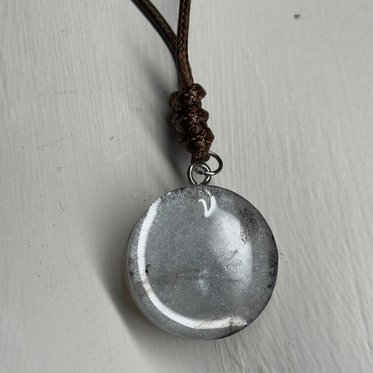 Silver Knight - Handmade Resin Chess Necklace