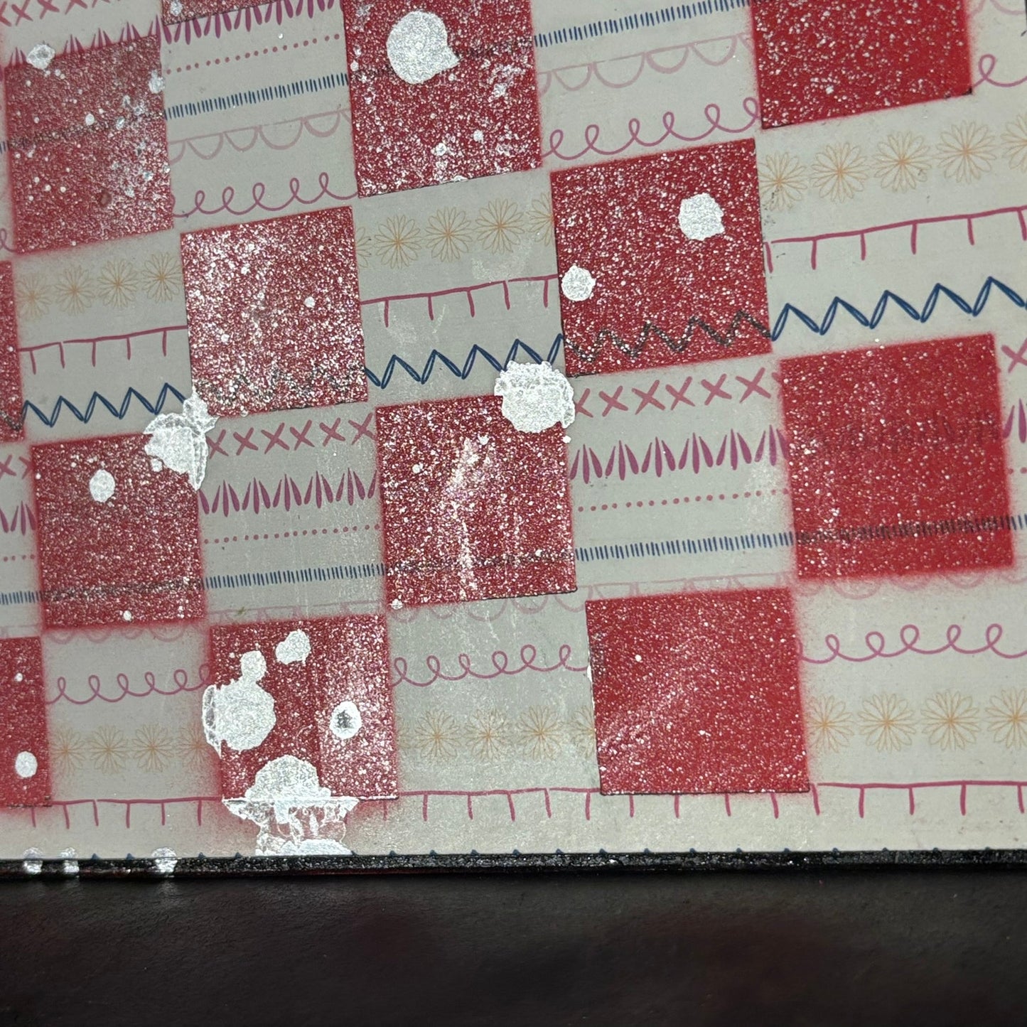 Party Red - Scrapbook Chess Board