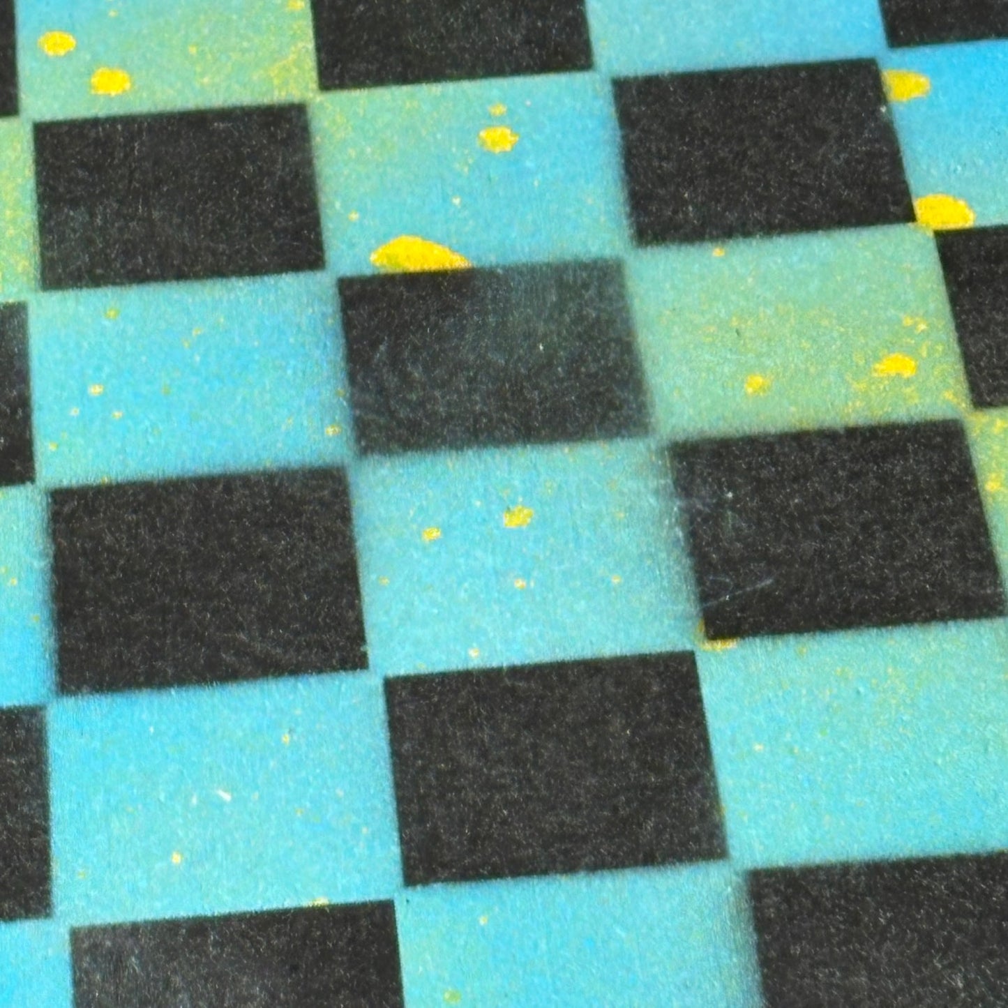 Blue & Yellow Smear - Painted Chess Set