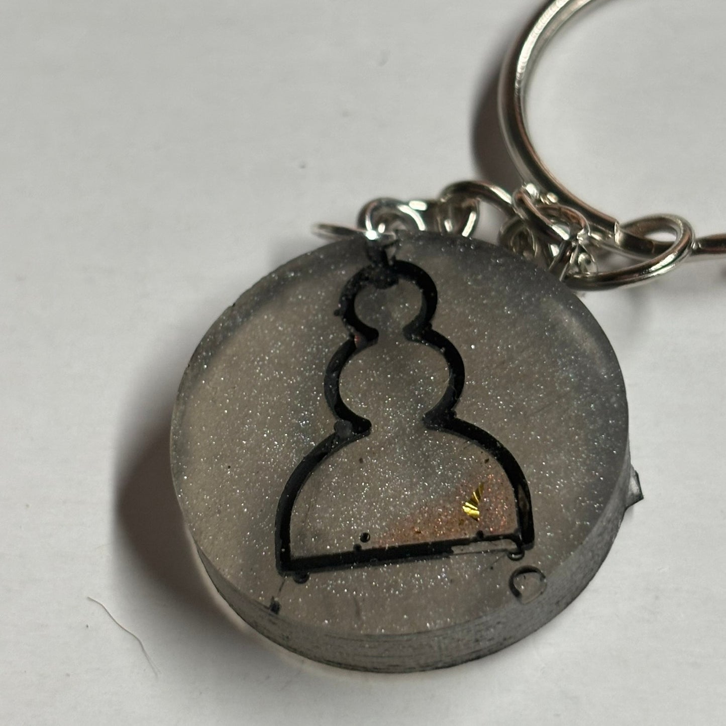 Gray Pawn - Handmade Resin Keychain