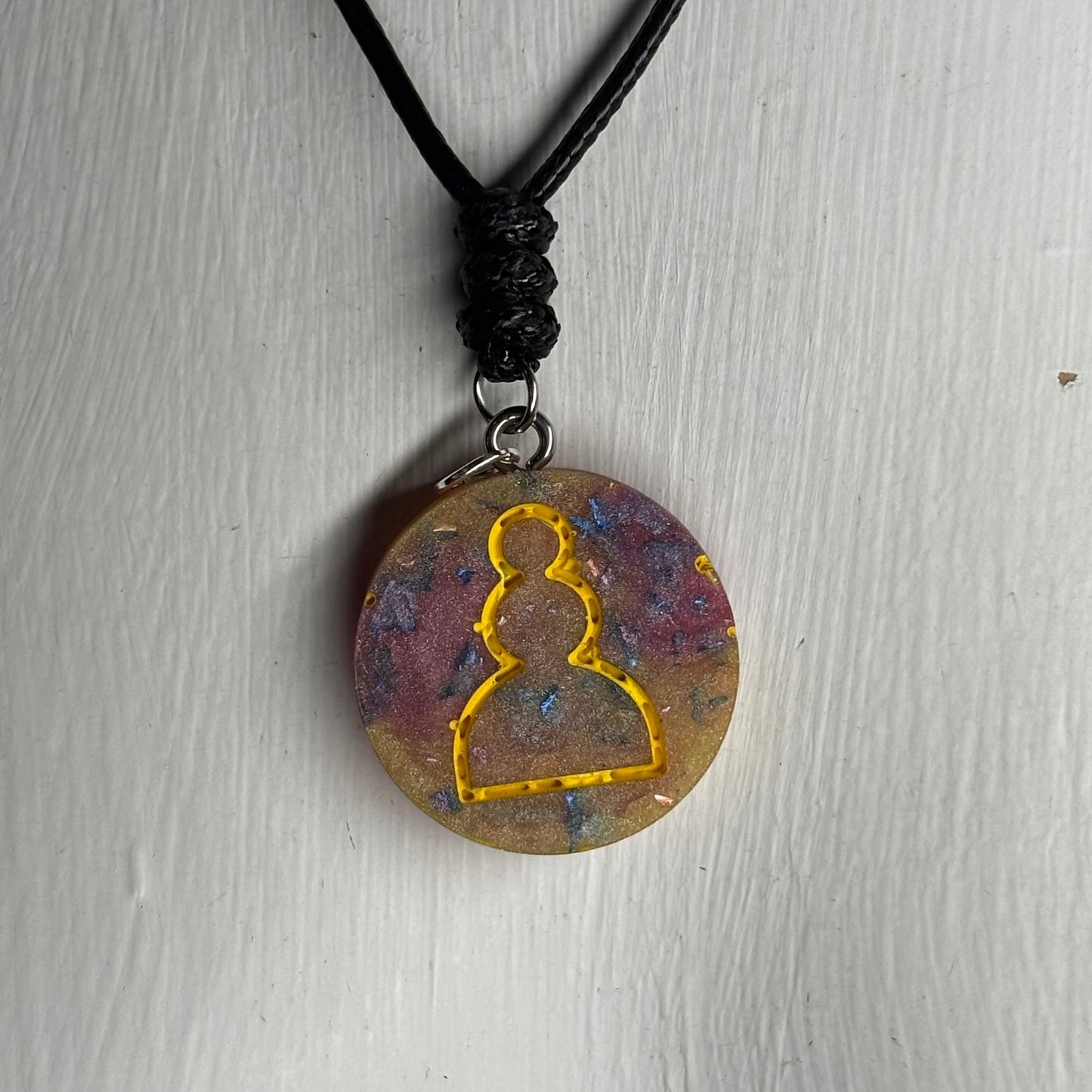 Vintage Pawn Mix - Handmade Resin Chess Necklace