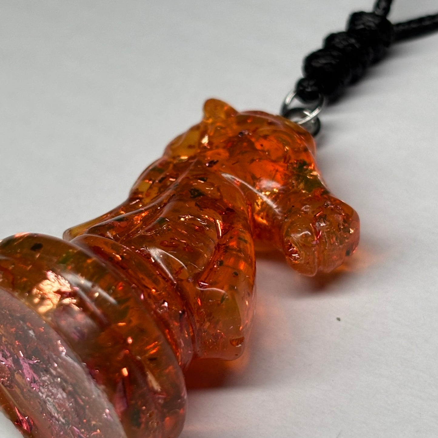 Crystal Premium Knight - Handmade Resin Chess Necklace
