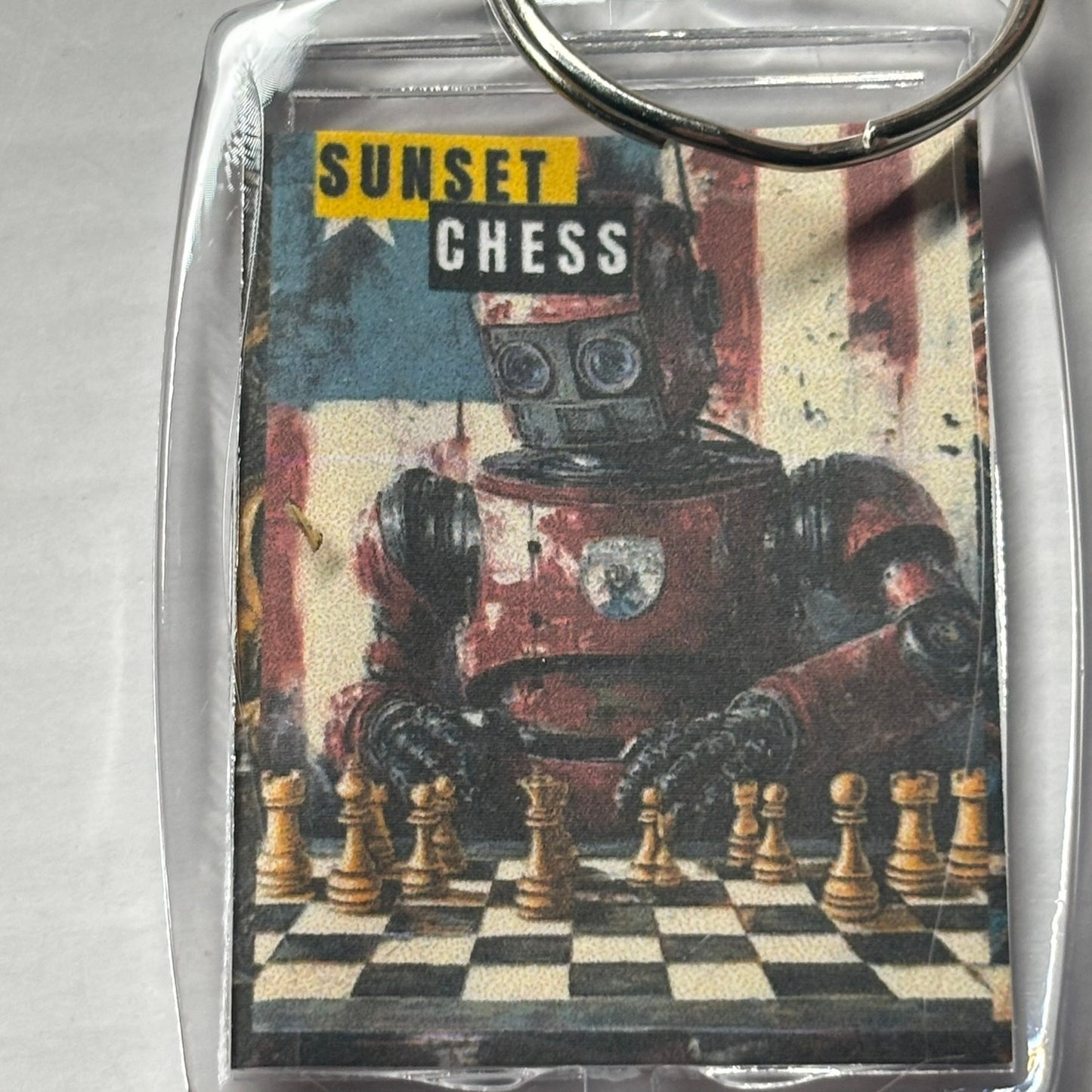 Robot Patriot - Chess  Photo Keychain