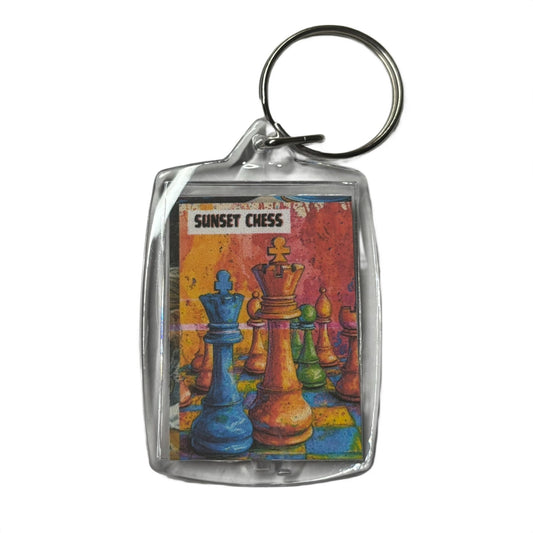 Color Sploosh - Chess  Photo Keychain