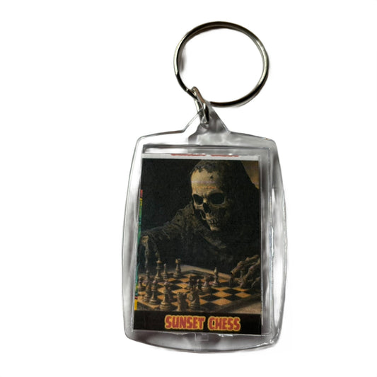 Skelly Face - Chess  Photo Keychain