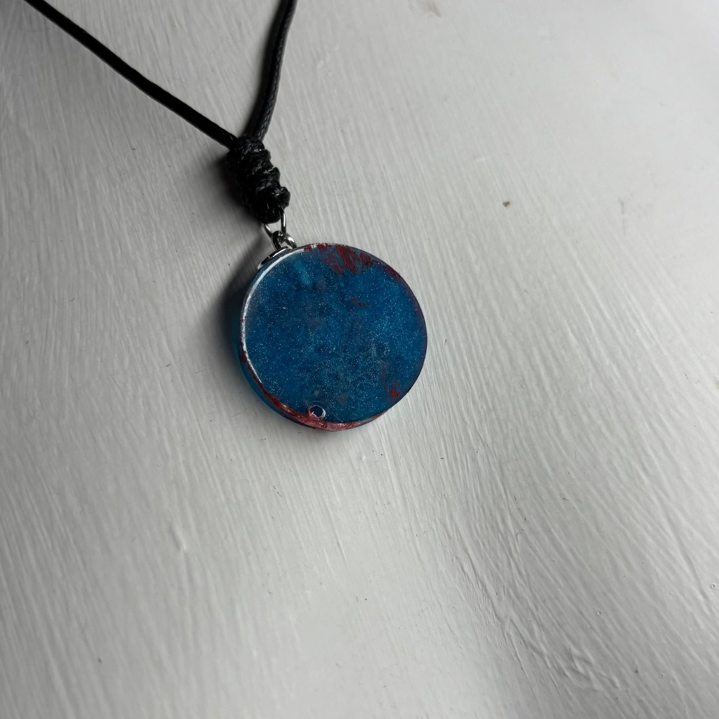 Red Print Rook - Handmade Resin Chess Necklace