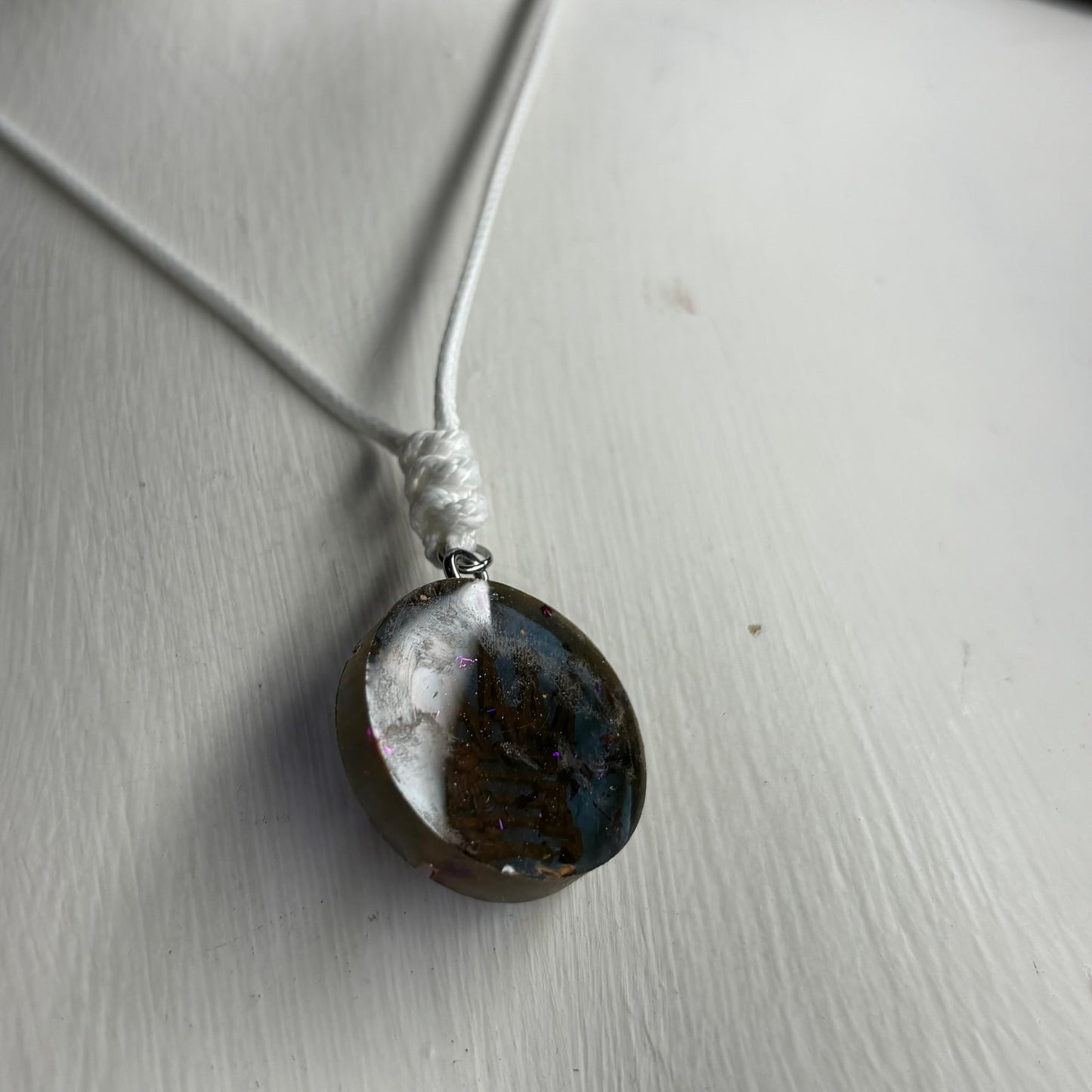 Classic Orange King - Handmade Resin Chess Necklace