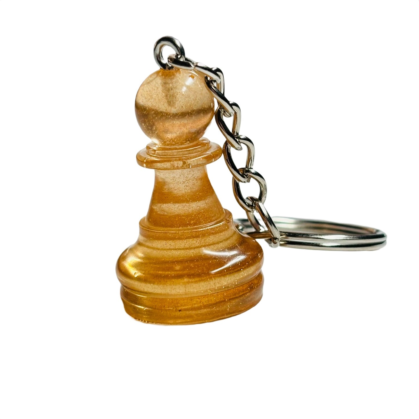 Light Cream Amber Pawn - Handmade Resin Keychain