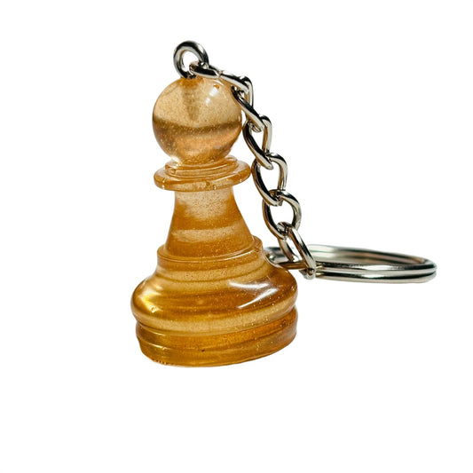 Light Cream Amber Pawn - Handmade Resin Keychain