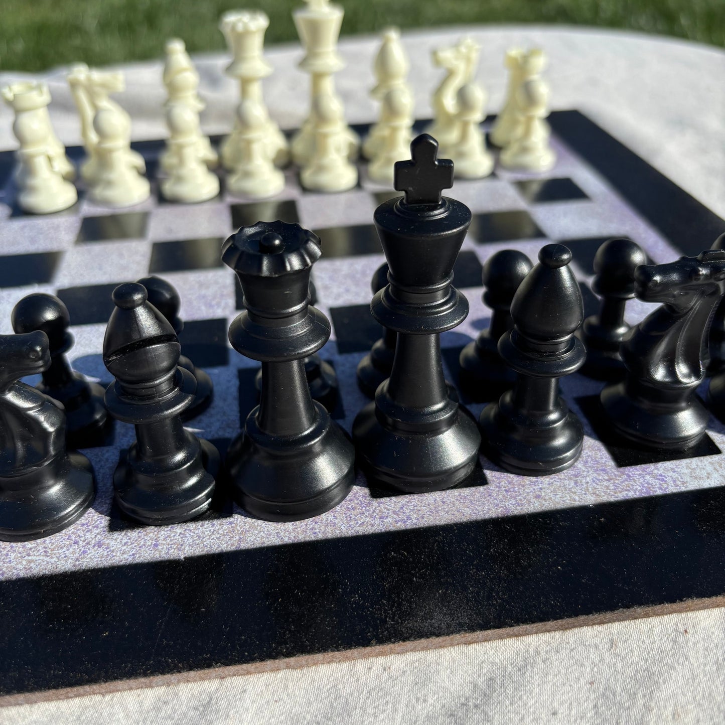 Purple Mist - Painted Chess Set