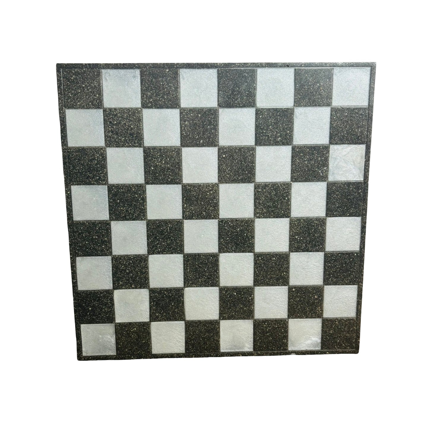 Black & Mesh White - Resin Chess Board
