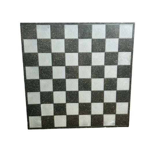 Black & Mesh White - Resin Chess Board