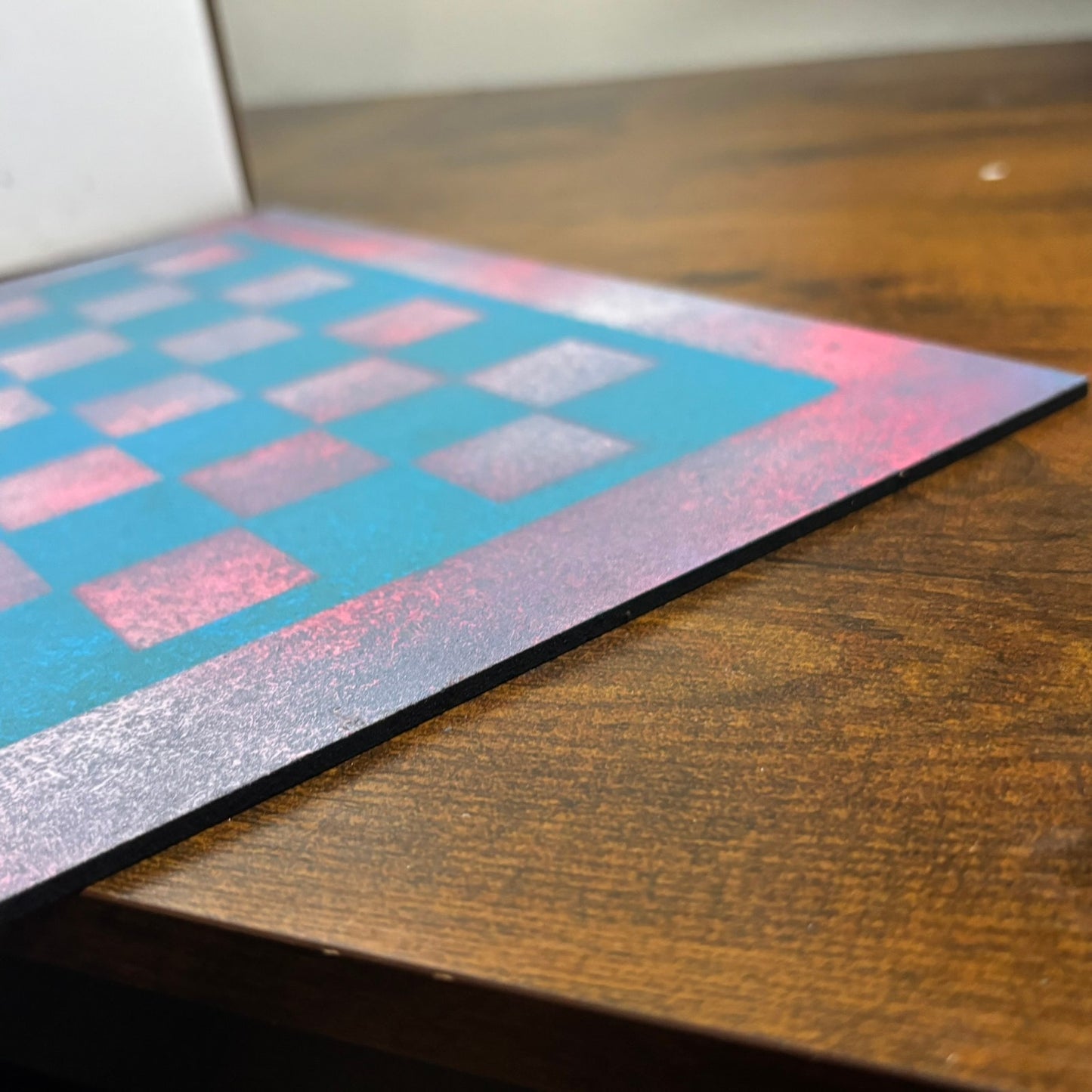 Pink & Blue - Painted Chess Board