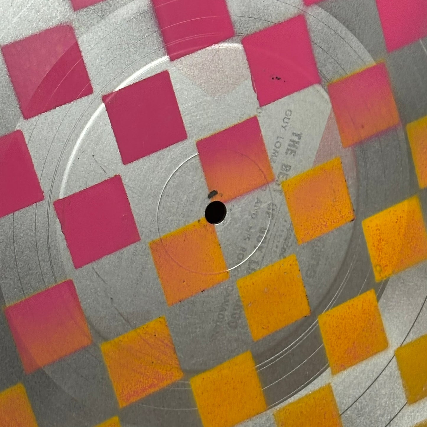 Pink Yellow Chrome - Vinyl Chess Board