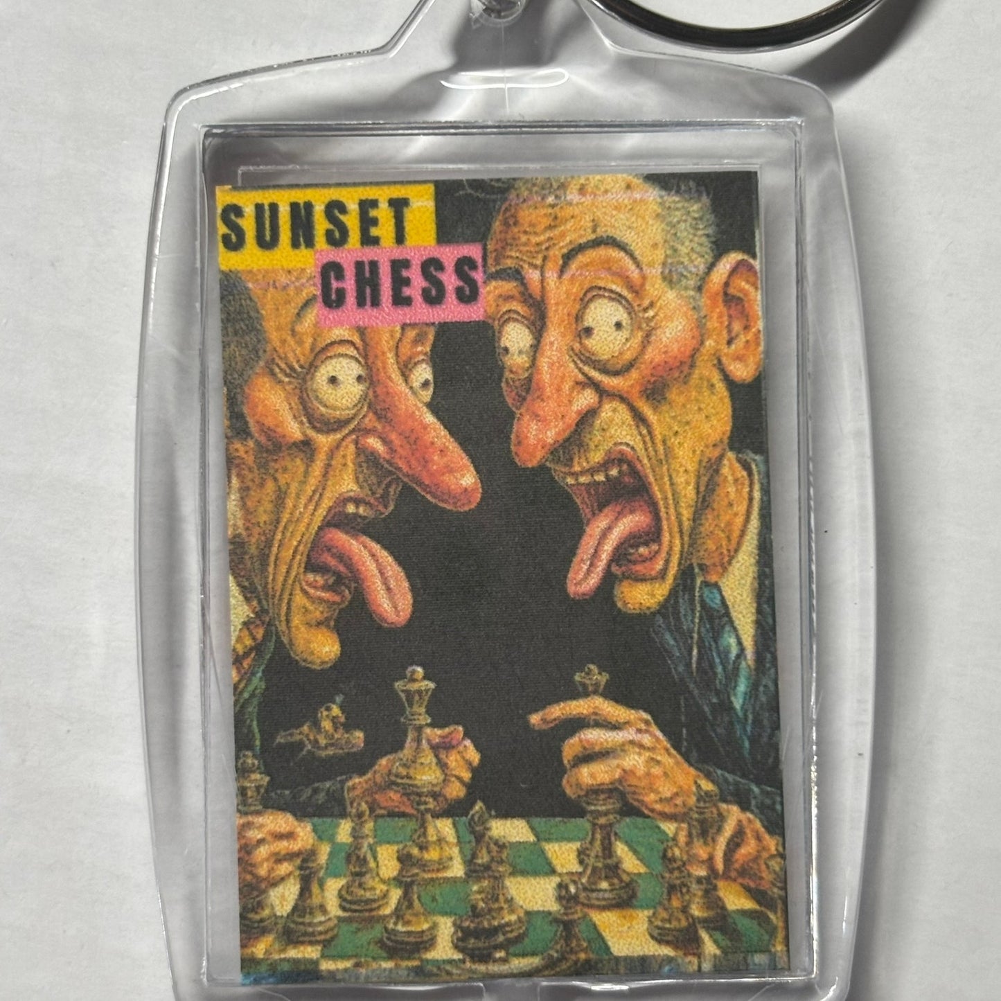 Crazy Men - Chess  Photo Keychain