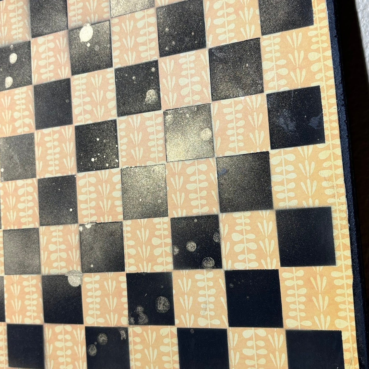 Golden Black & Yellow - Scrapbook Chess Board