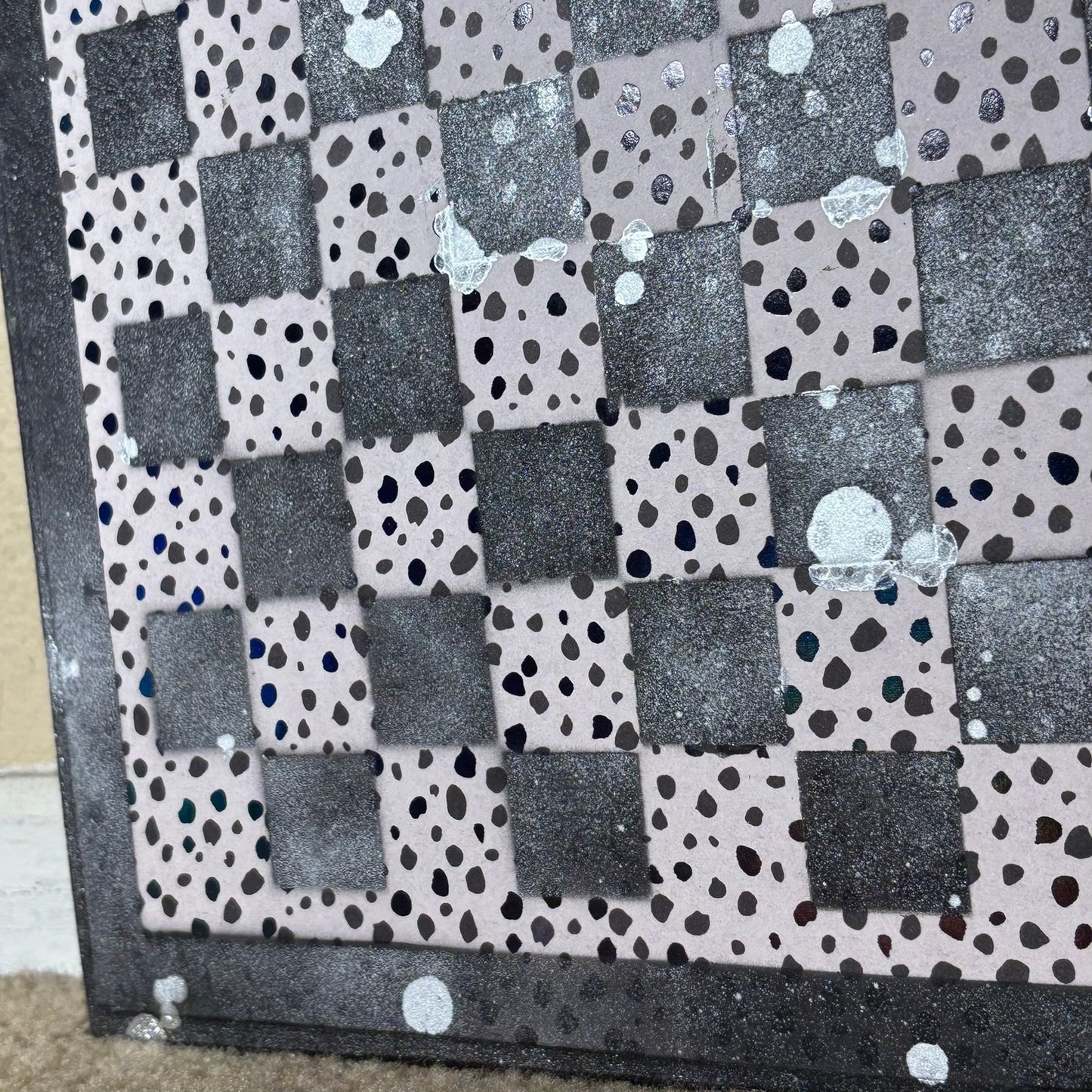 Spotted Print - Scrapbook Chess Board