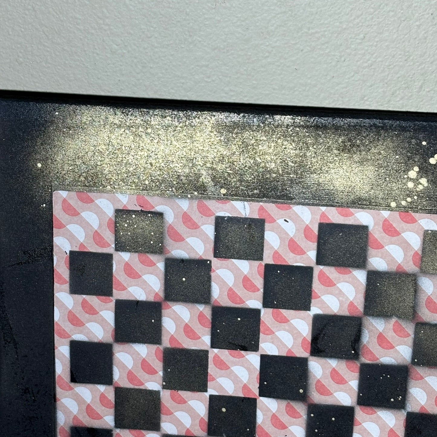 Orange Peach Pattern - Large Scrapbook Chess Board