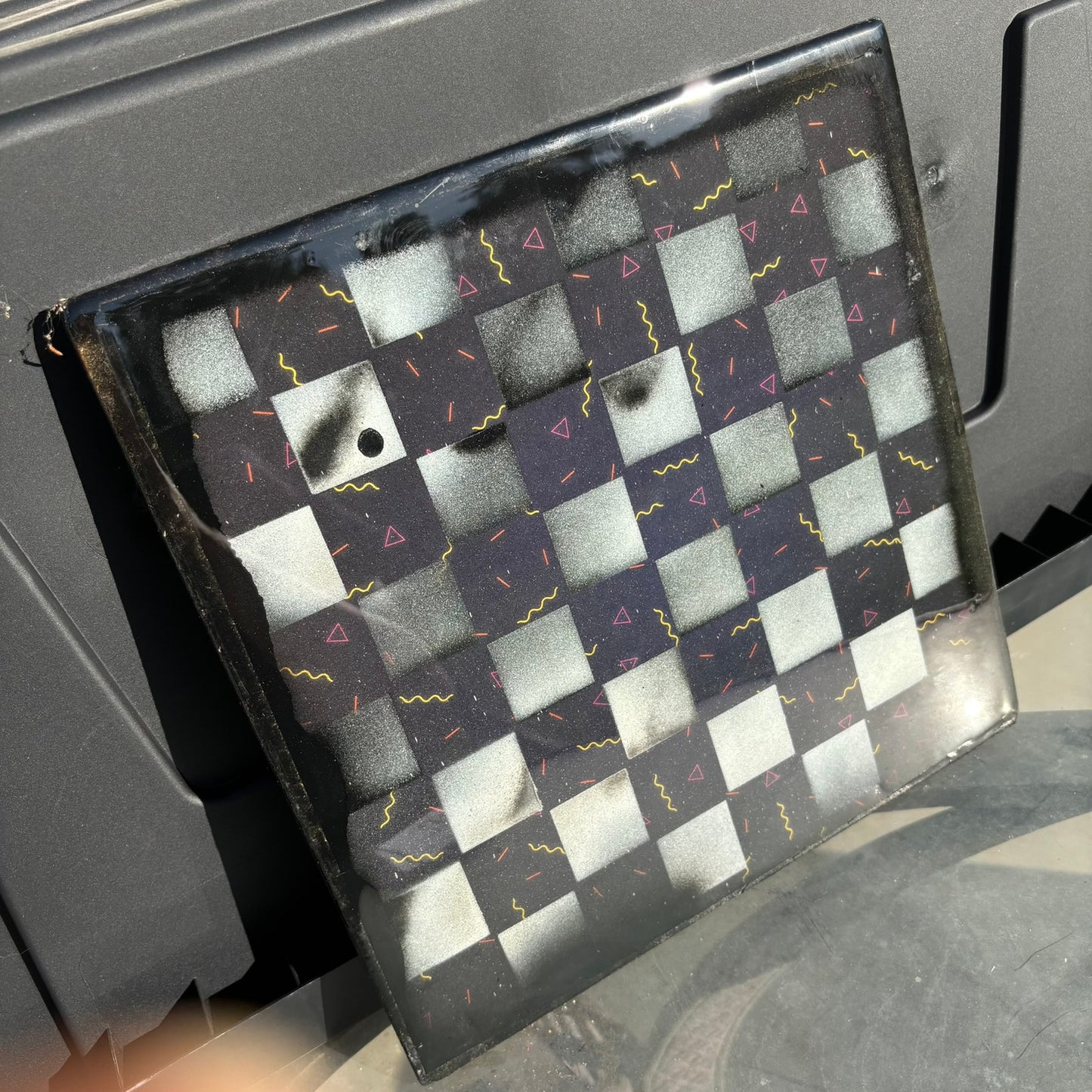 Party Chrome - Resin Coated Chess Board
