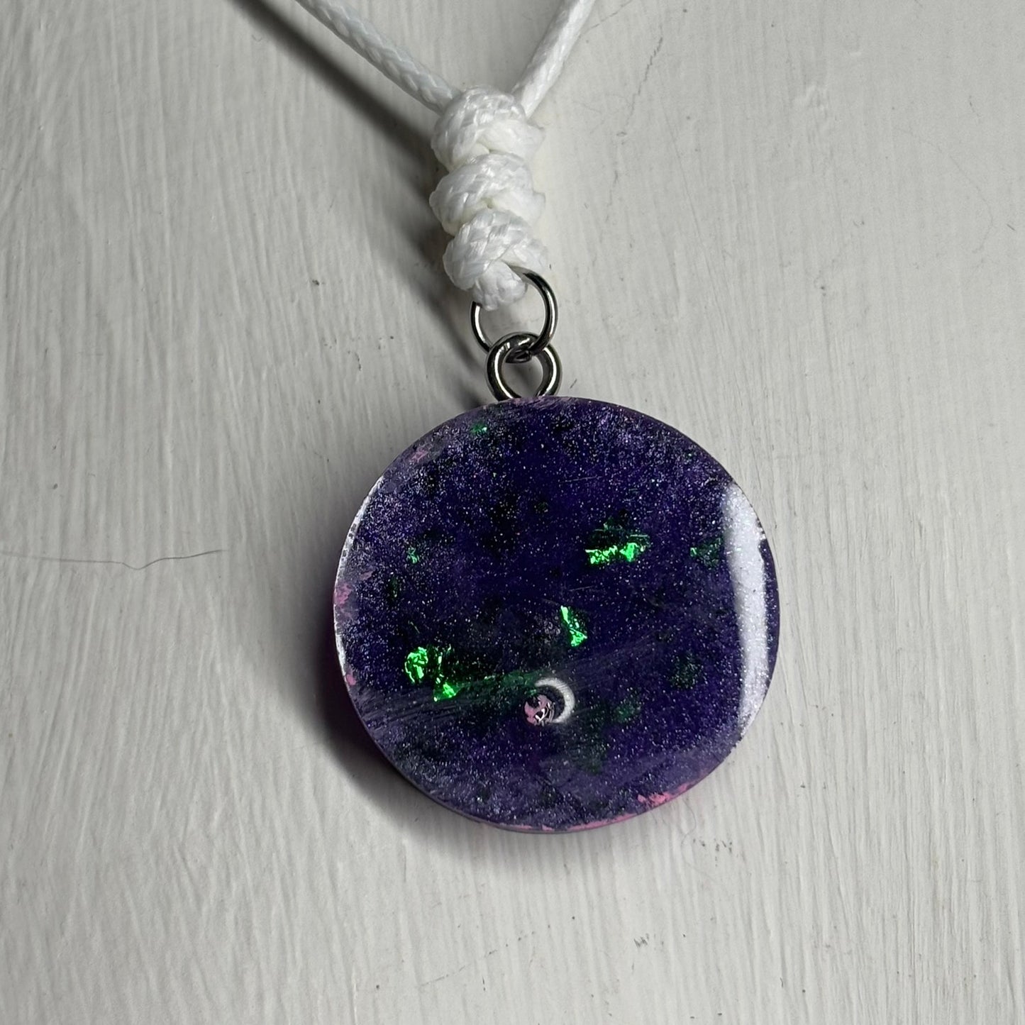 Space Pink Queen - Handmade Resin Chess Necklace