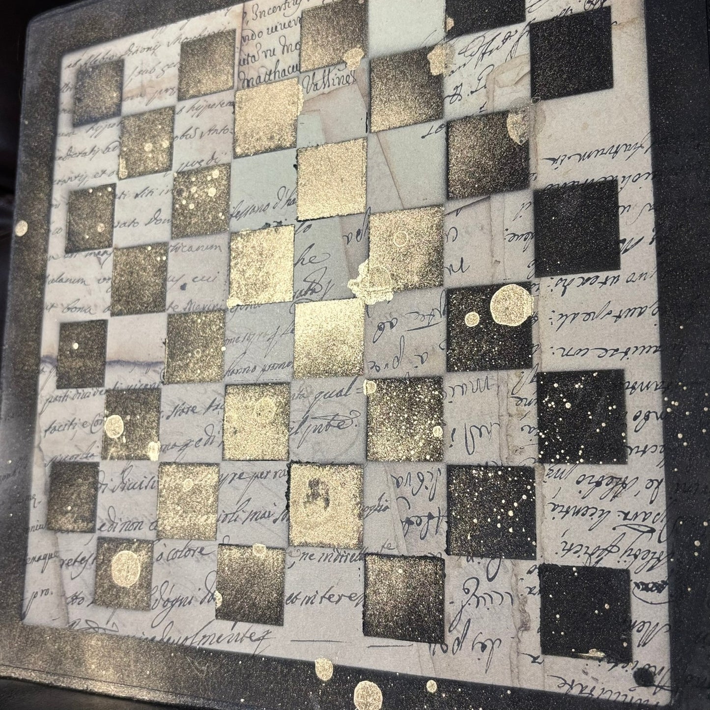Vintage Writings - Scrapbook Chess Board