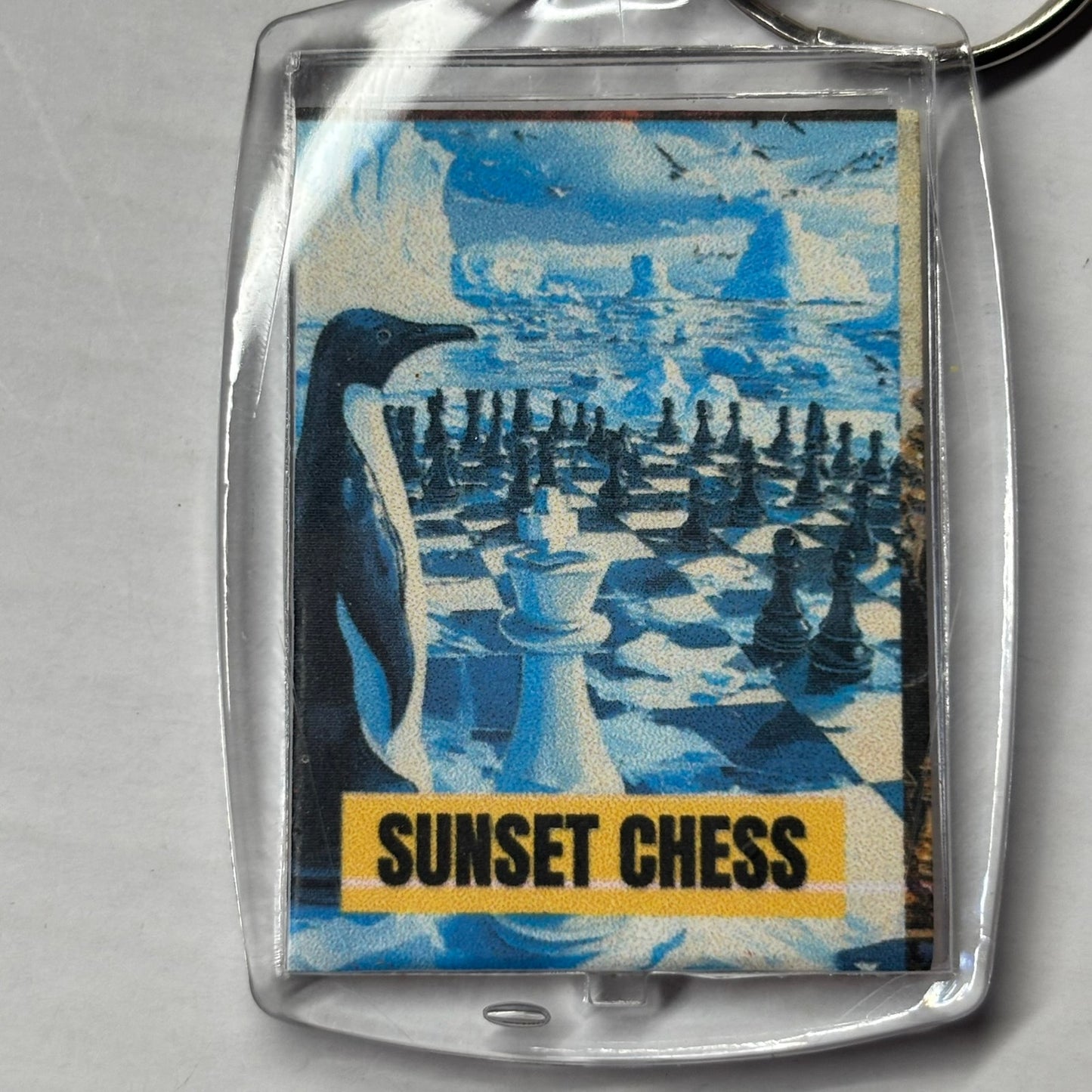 Penguins - Chess  Photo Keychain