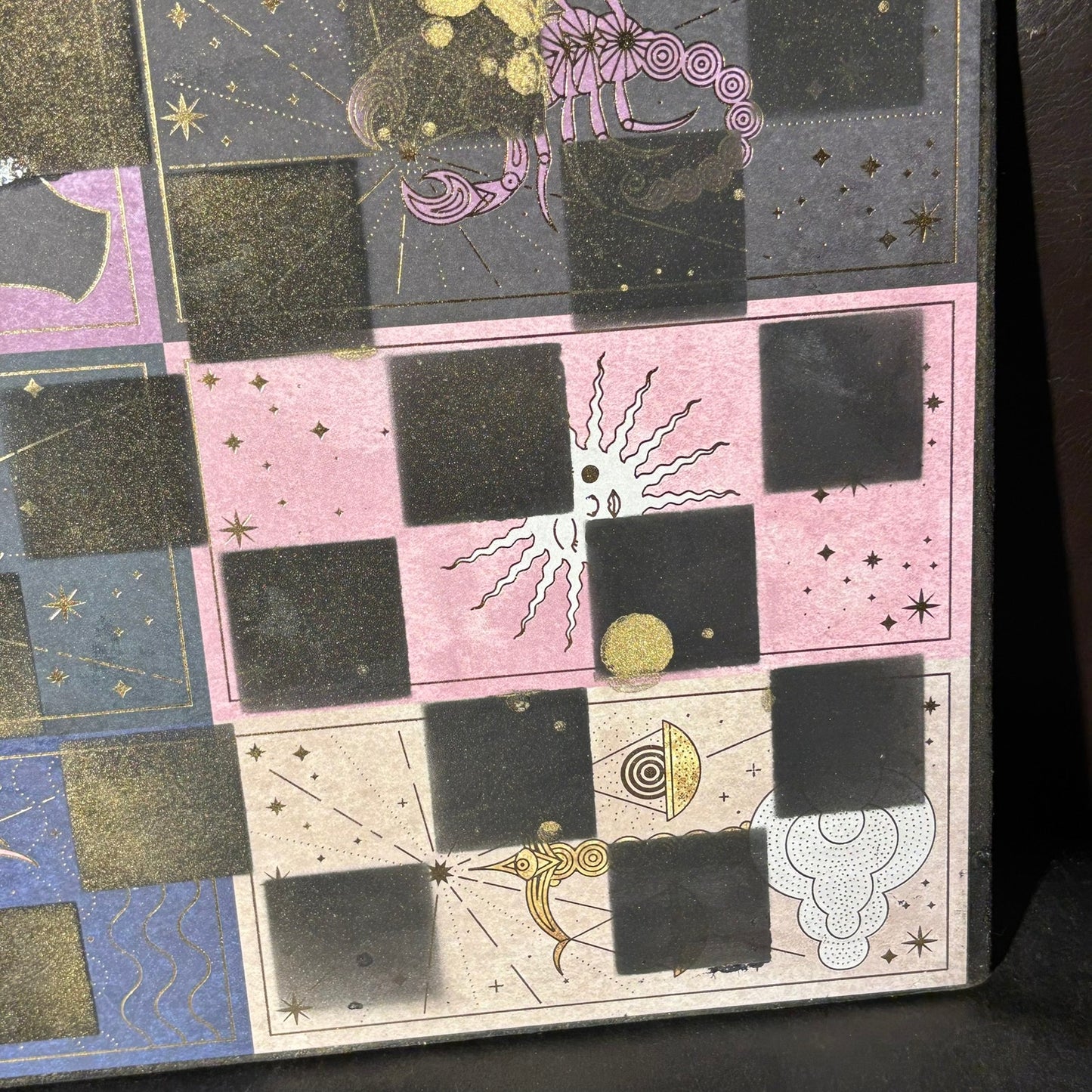 Space Collage - Scrapbook Chess Board
