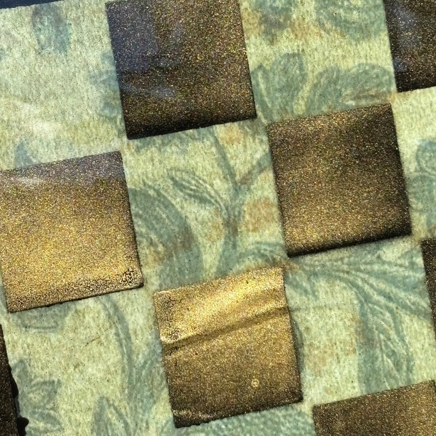 Golden Green - Resin Coated Chess Board