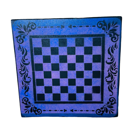 Purple Night - Painted Chess Board