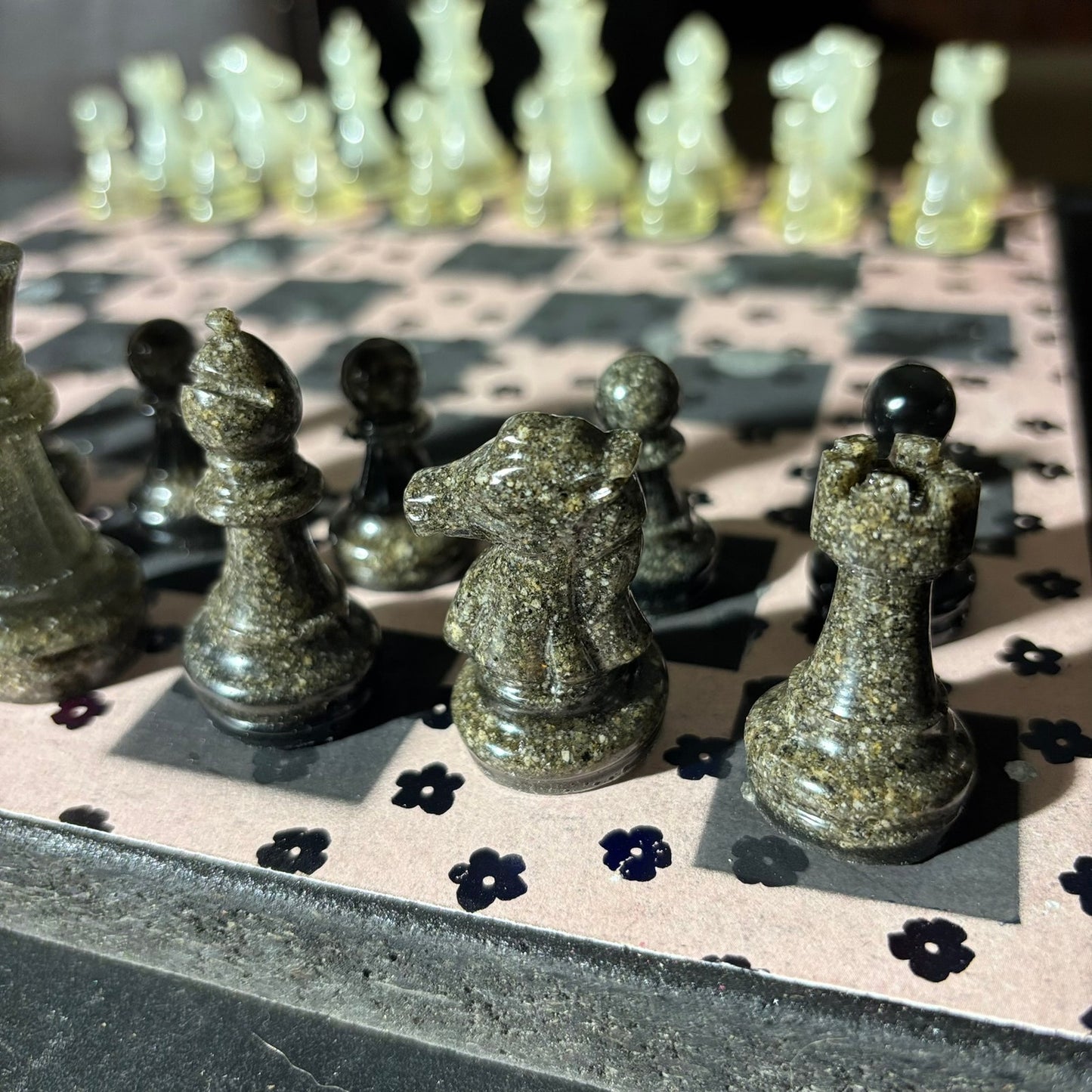 Mini Flowers - Scrapbook Chess Set