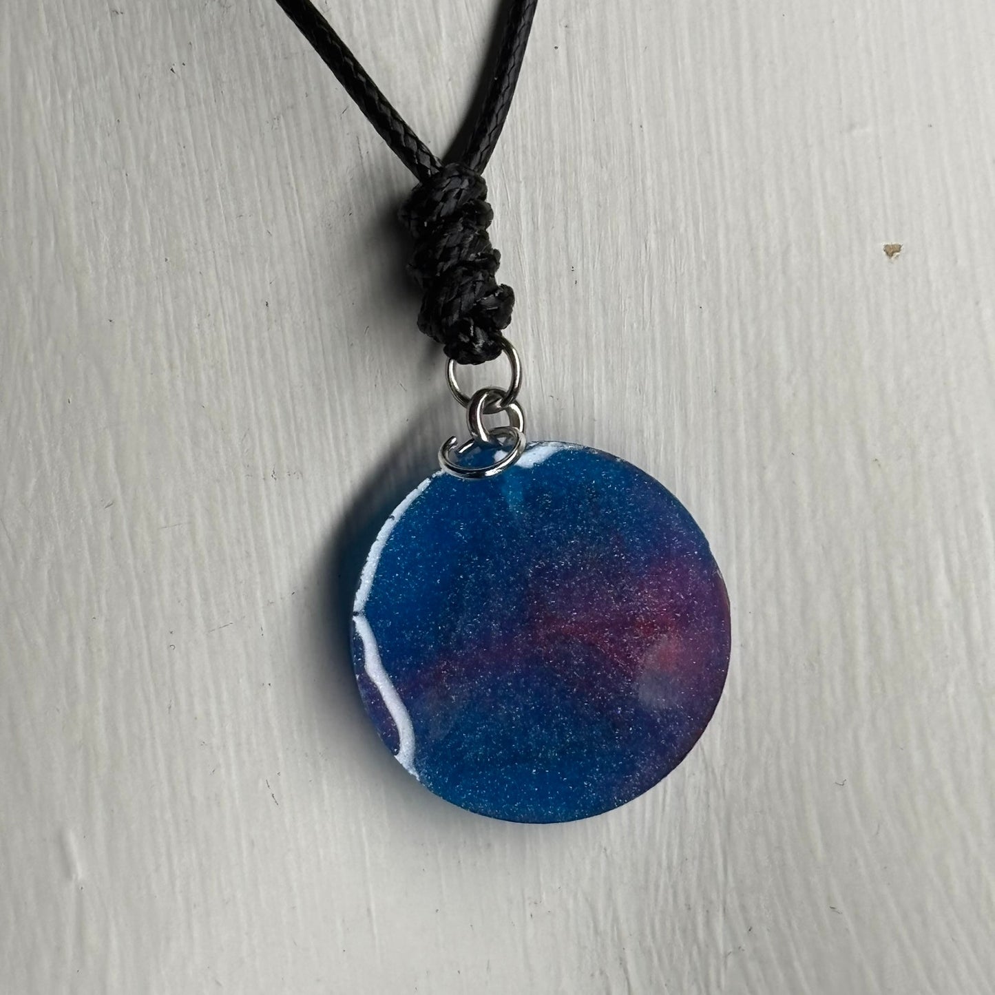 Blue Knight - Handmade Resin Chess Necklace