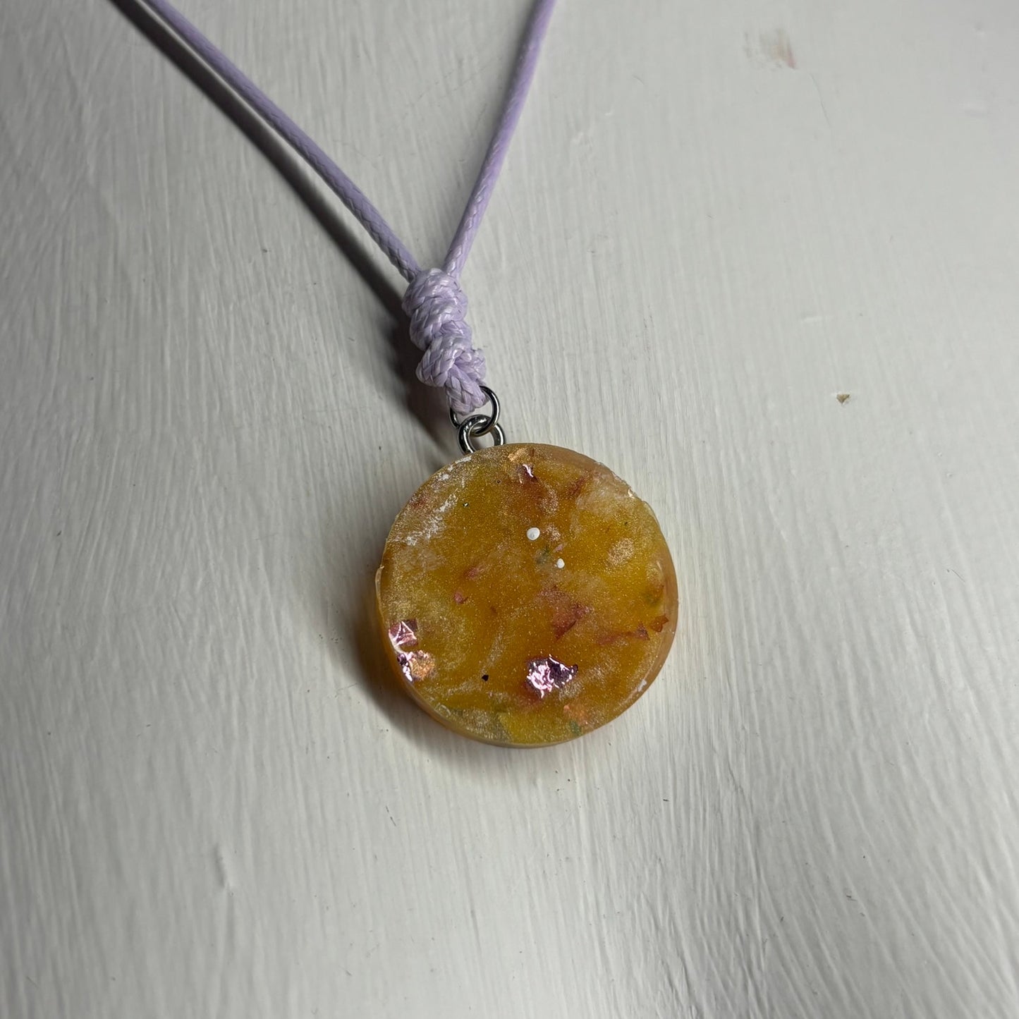 Yellow Crystal Knight - Handmade Resin Chess Necklace