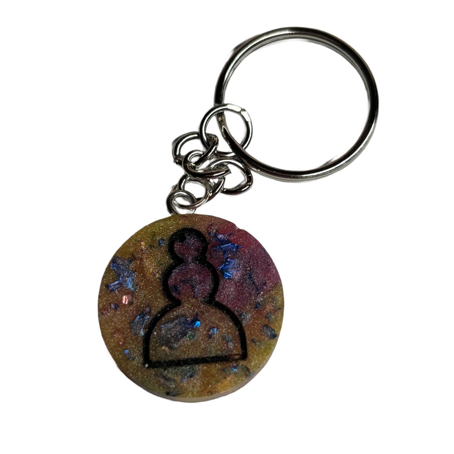 Colored Sploosh Pawn - Handmade Resin Keychain