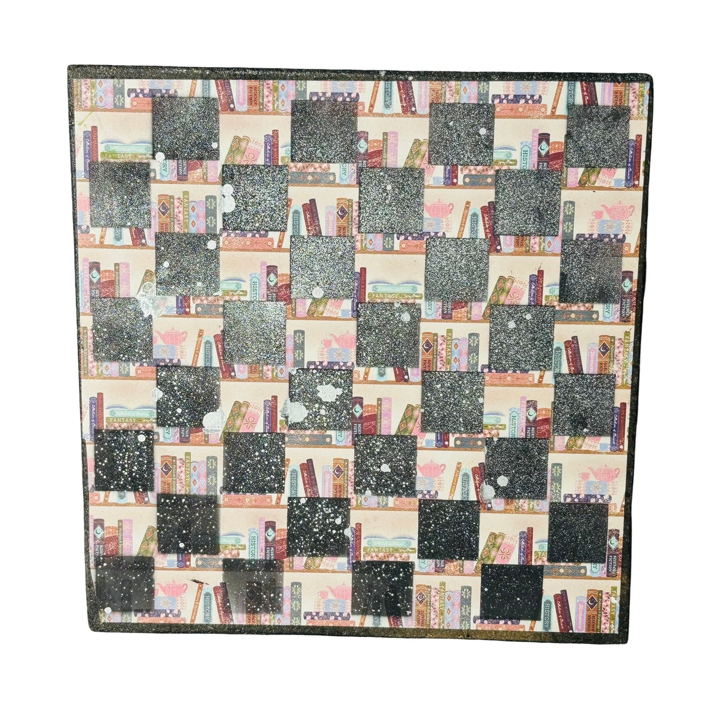 Vintage Library - Scrapbook Chess Board